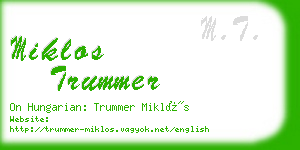 miklos trummer business card